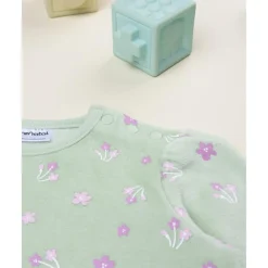 Prenatal Pijama niña verde con florecitas* Descanso Y Ropa Interior·Bebé 3-36 Meses