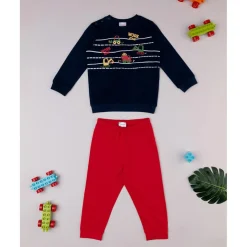 Prenatal Pijama niño azul/rojo coche