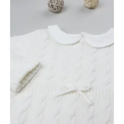 Prenatal Pijama tricot blanco para recién nacida