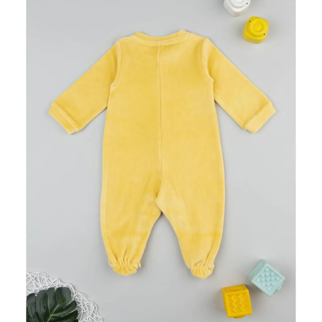 Prenatal Pijama unisex de bebé en terciopelo amarillo con patitos* Ropa Y Accesorios·Peleles|Recién Nacido·Ropa Y Accesorios