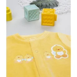 Prenatal Pijama unisex de bebé en terciopelo amarillo con patitos* Ropa Y Accesorios·Peleles|Recién Nacido·Ropa Y Accesorios