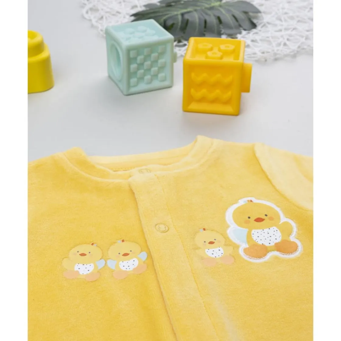 Prenatal Pijama unisex de bebé en terciopelo amarillo con patitos* Ropa Y Accesorios·Peleles|Recién Nacido·Ropa Y Accesorios