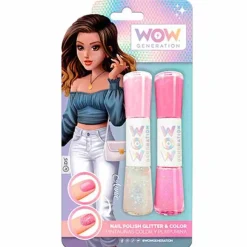 KIDS EUROSWAN S.L. Pintauñas multicolor con purpurina Wow Generation (Varios modelos) ㅤ* Coleccionables Y Mini Mundos