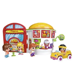 FAMOSA Pinypon - Burguer con Coche* Coleccionables Y Mini Mundos