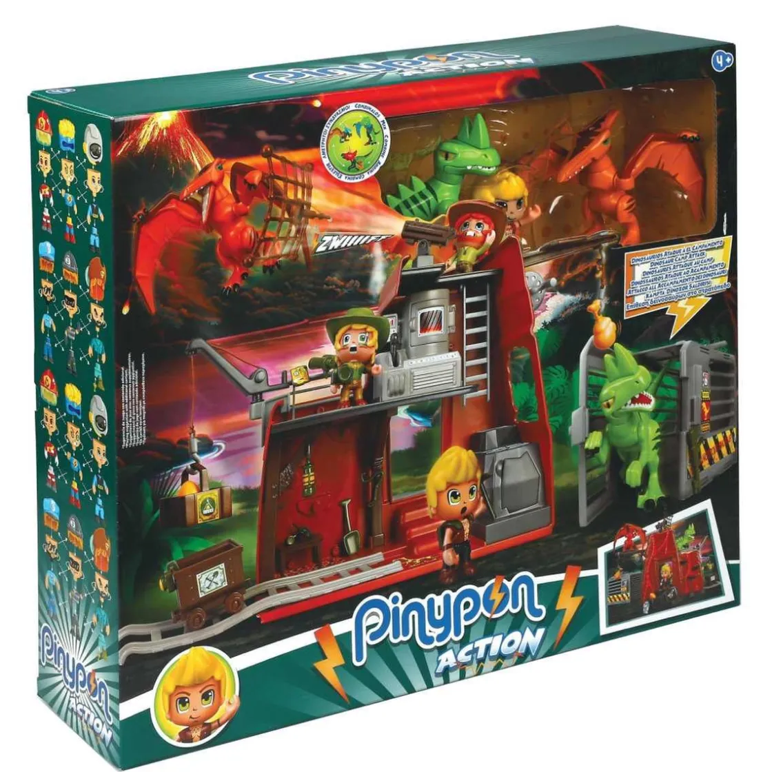 PINYPON - Dinos atacan el campamento Action* Coleccionables Y Mini Mundos