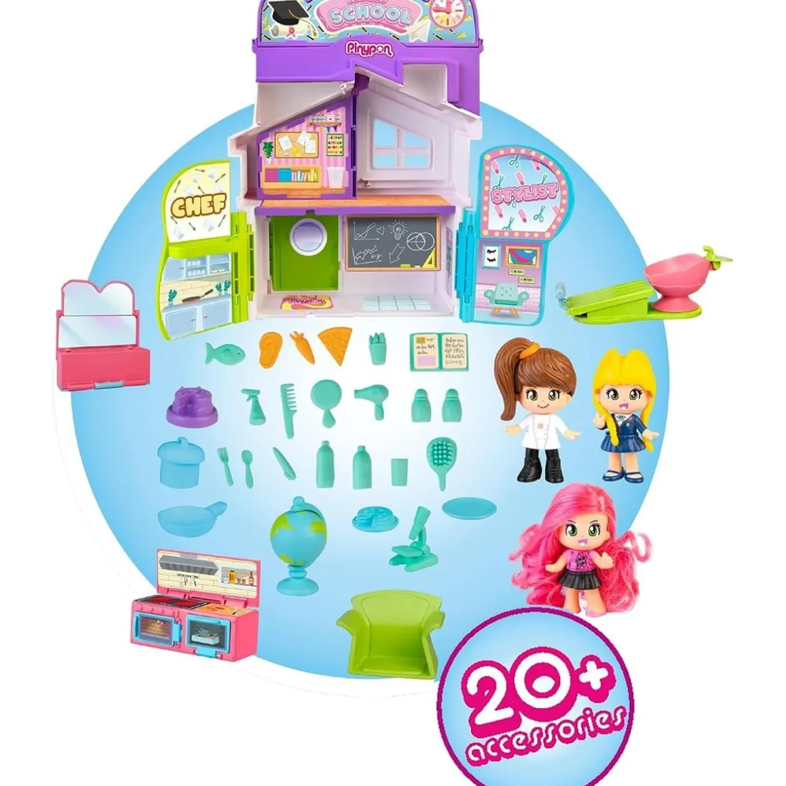 PINYPON - Profesiones 3 en 1 juego de figuras ㅤ* Coleccionables Y Mini Mundos