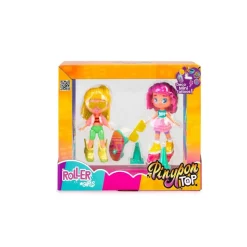 PINYPON - Set de 2 chicas sobre ruedas* Coleccionables Y Mini Mundos
