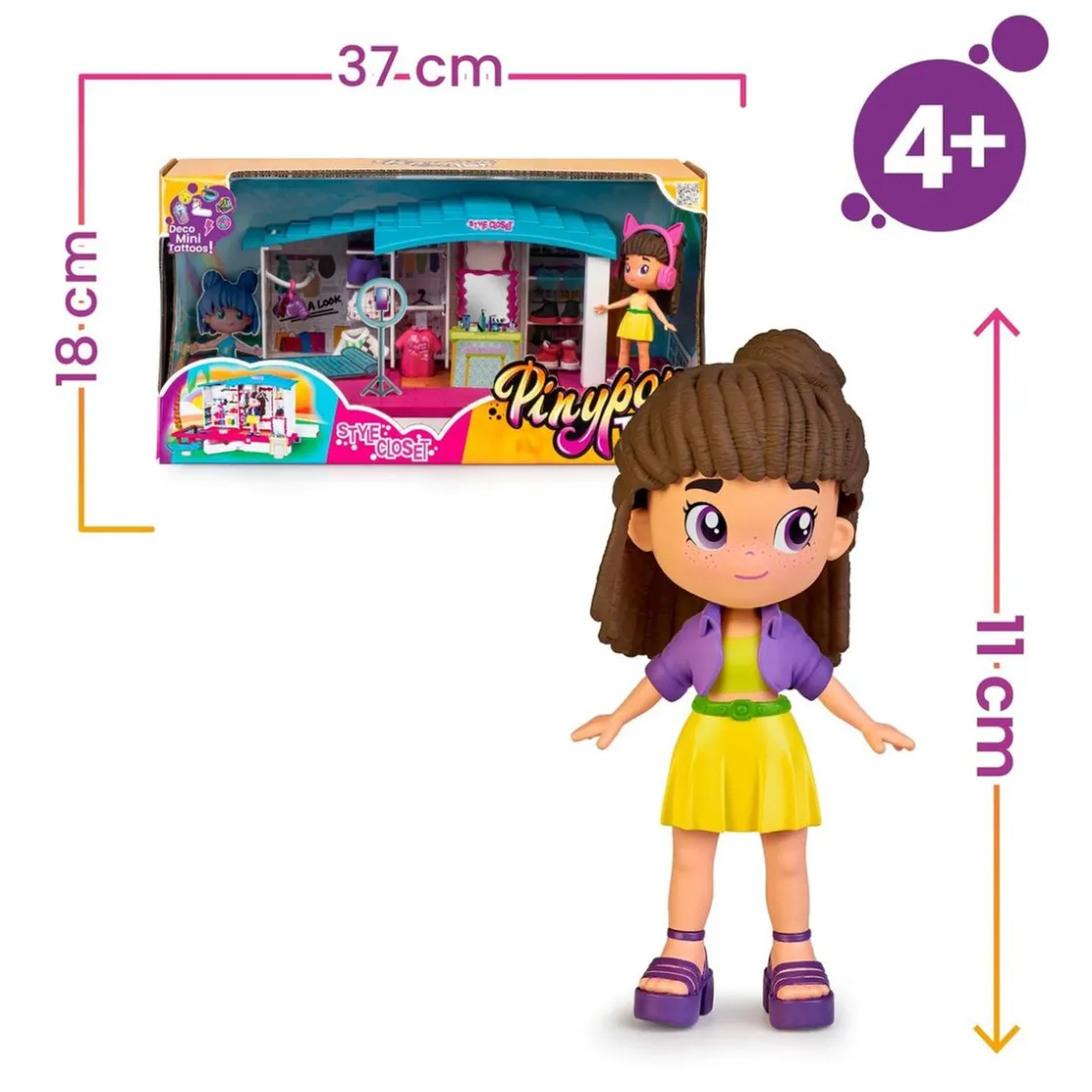 PINYPON Top - Style Closet Playset con figura y accesorios