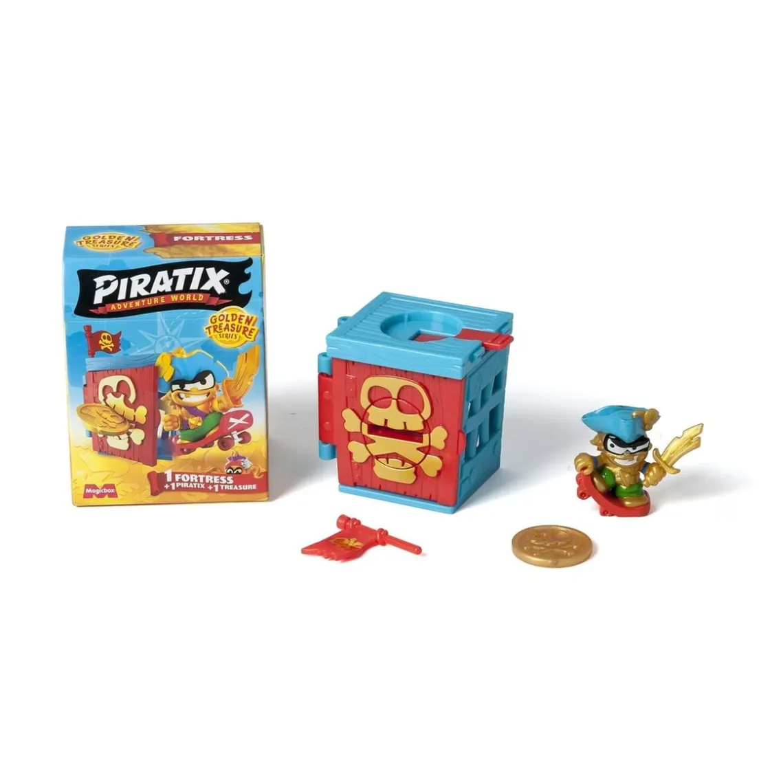 MARTOMAGIC SL-MAGIC BOX INT Piratix - Sobre Fortaleza sorpresa serie Golden Treasure* Figuras De Acción