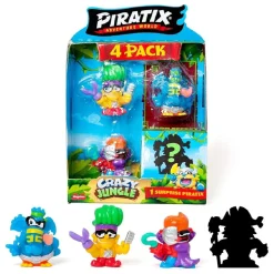 PIRATIX Crazy Jungle - Pack de 4 (varios modelos)* Figuras De Acción