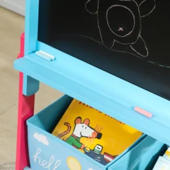 AIYAPLAY Pizarra 2 en 1 con cajas de tela Azul