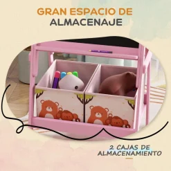 AIYAPLAY Pizarra 2 en 1 con cajas de tela Rosa* Arte Y Manualidades