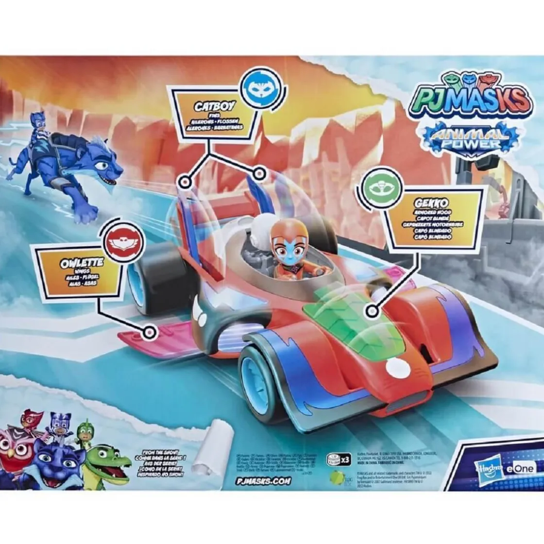 PJMASKS PJ Masks - Vehículo transformable Animal Power* Coleccionables Y Mini Mundos