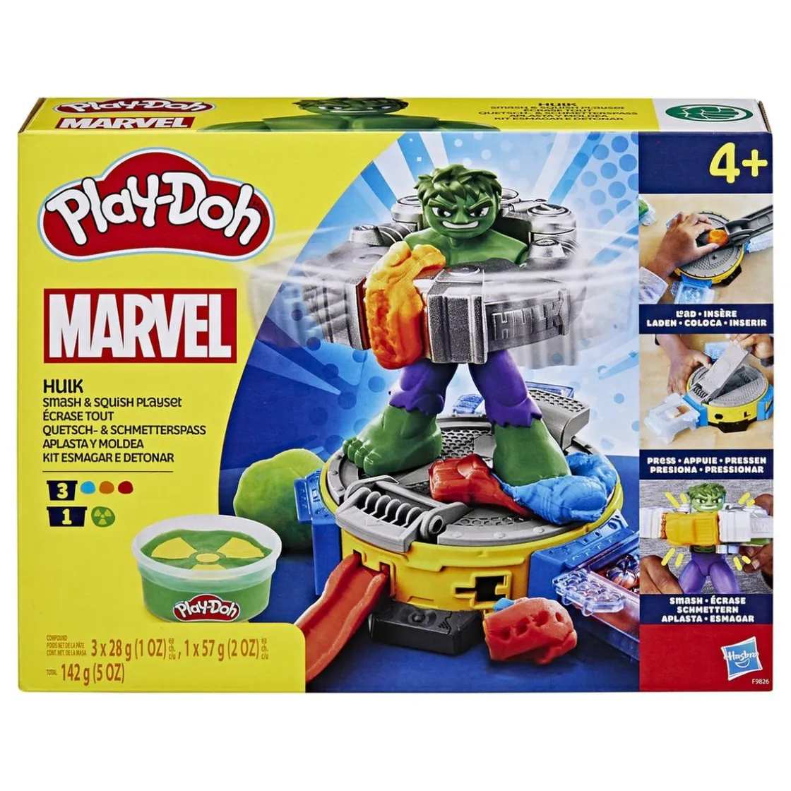 HASBRO IBERIA Play-Doh - Hulk Aplasta y moldea