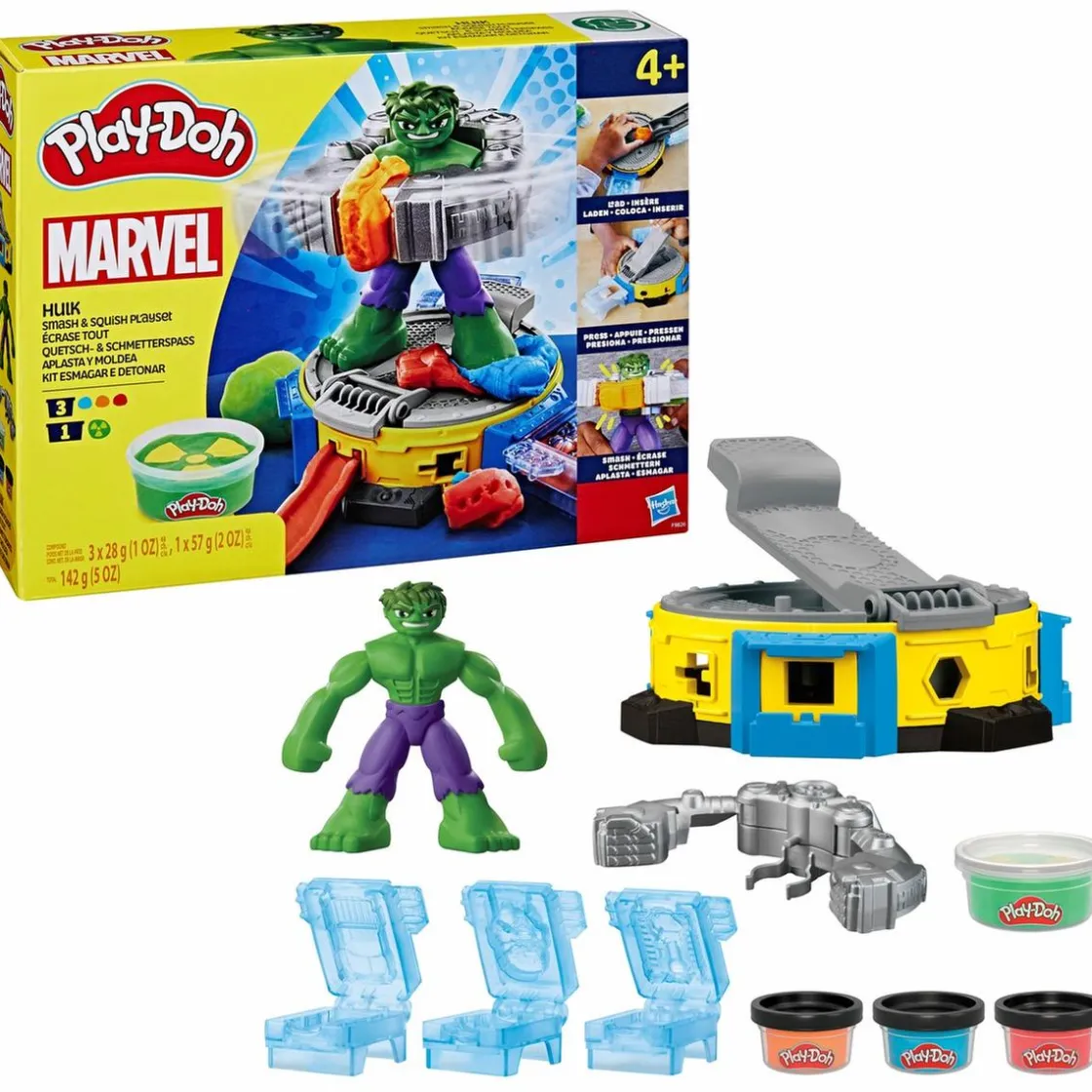 HASBRO IBERIA Play-Doh - Hulk Aplasta y moldea