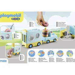 PLAYMOBIL - Camión de donut con función de apilado y clasificación ㅤ* Juguetes De Construcción