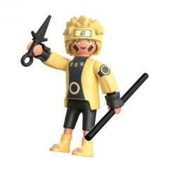 PLAYMOBIL - Figura Naruto con camisa amarilla y bastón ㅤ