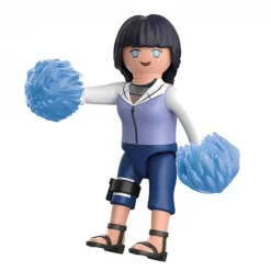 PLAYMOBIL - Figura ninja Hinata con cabello negro y chaqueta blanca y lila ㅤ* Juguetes De Construcción