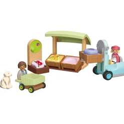 PLAYMOBIL - Juguete mercado ecológico y carretilla elevadora