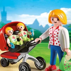 PLAYMOBIL City Life - Mamá con carrito de gemelos - 5573