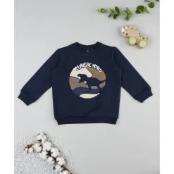 Prenatal Plumífero azul con capucha para niño