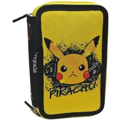 POKEMON Pokémon - Plumier 3 cremalleras - Skate Face