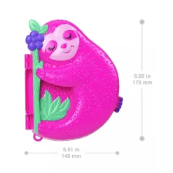 MATTEL Polly Pocket - Bolso familia de perezosos* Coleccionables Y Mini Mundos