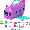 MATTEL Polly Pocket - Estuche de juego muñeca avión gatito