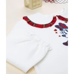 Prenatal Polo de niña blanco Minnie con cuello