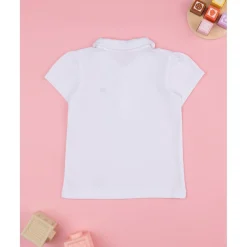 Prenatal Polo niña blanca corazón azul* Bebé Niña 3-36 Meses·Camisas Y Camisetas|Niña·Bebé Niña 3-36 Meses