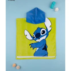 Prenatal Poncho Stitch Azul Verdoso para Playa