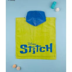 Prenatal Poncho Stitch Azul Verdoso para Playa
