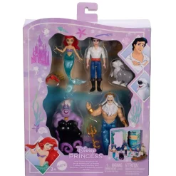 MATTEL Princesas Disney - Pack 6 Figuras Mini Ariel* Muñecas