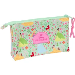 SAFTA Princesas Disney - Portatodo Triple - Colección Bloom* Material Escolar
