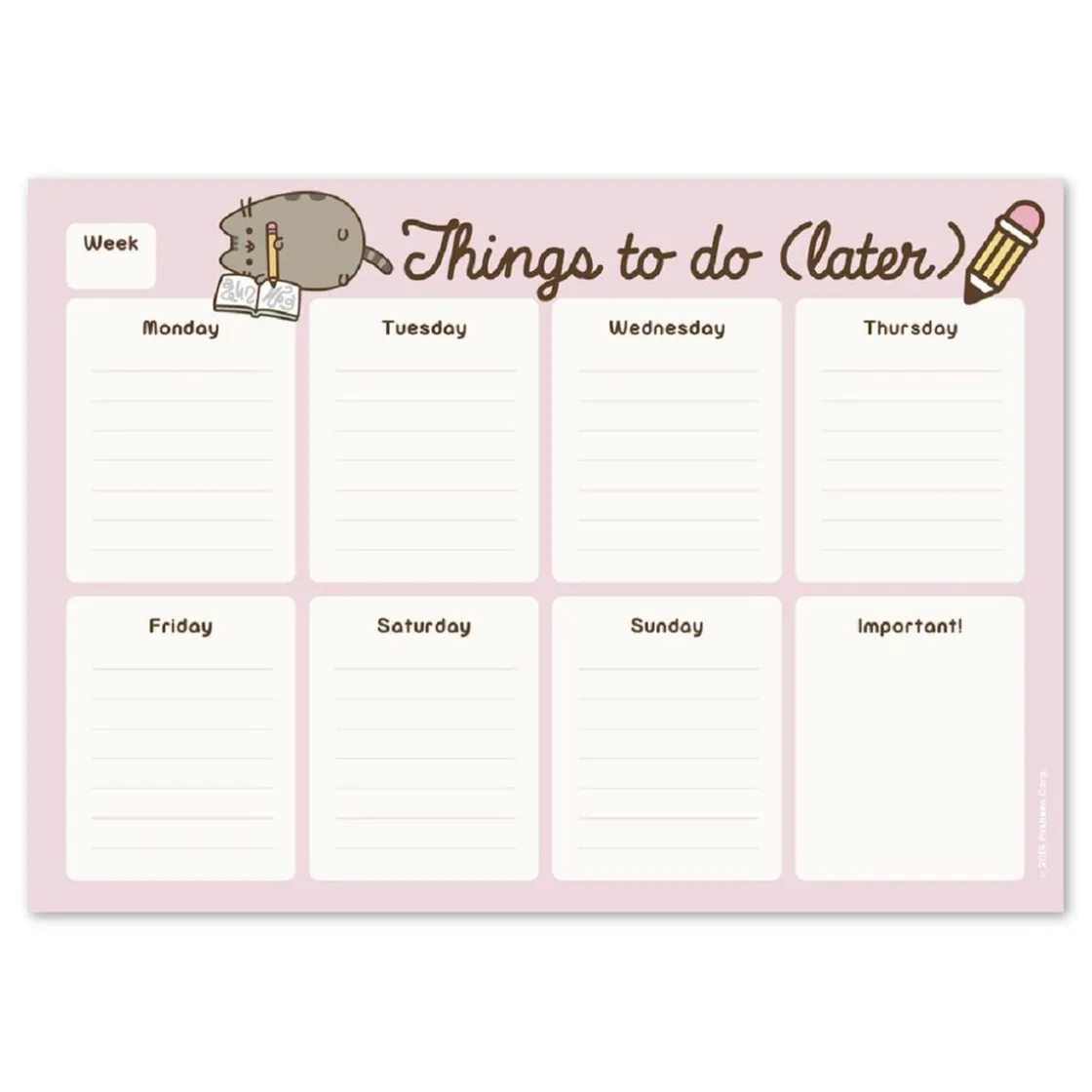 ERIK Pusheen - Bloc planificador semanal A4