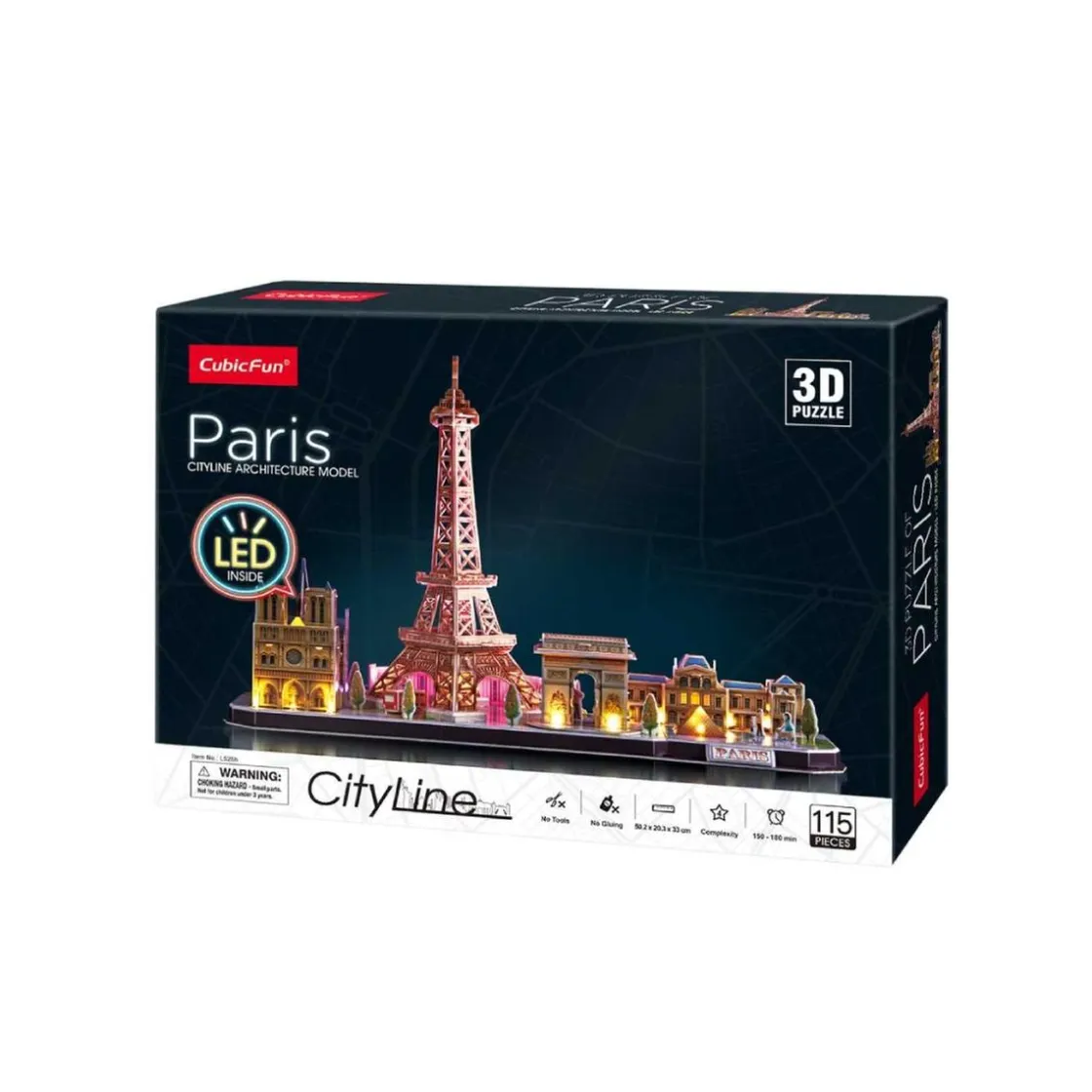 WORLD BRANDS Puzzle 3D City Line Led (Varios modelos)