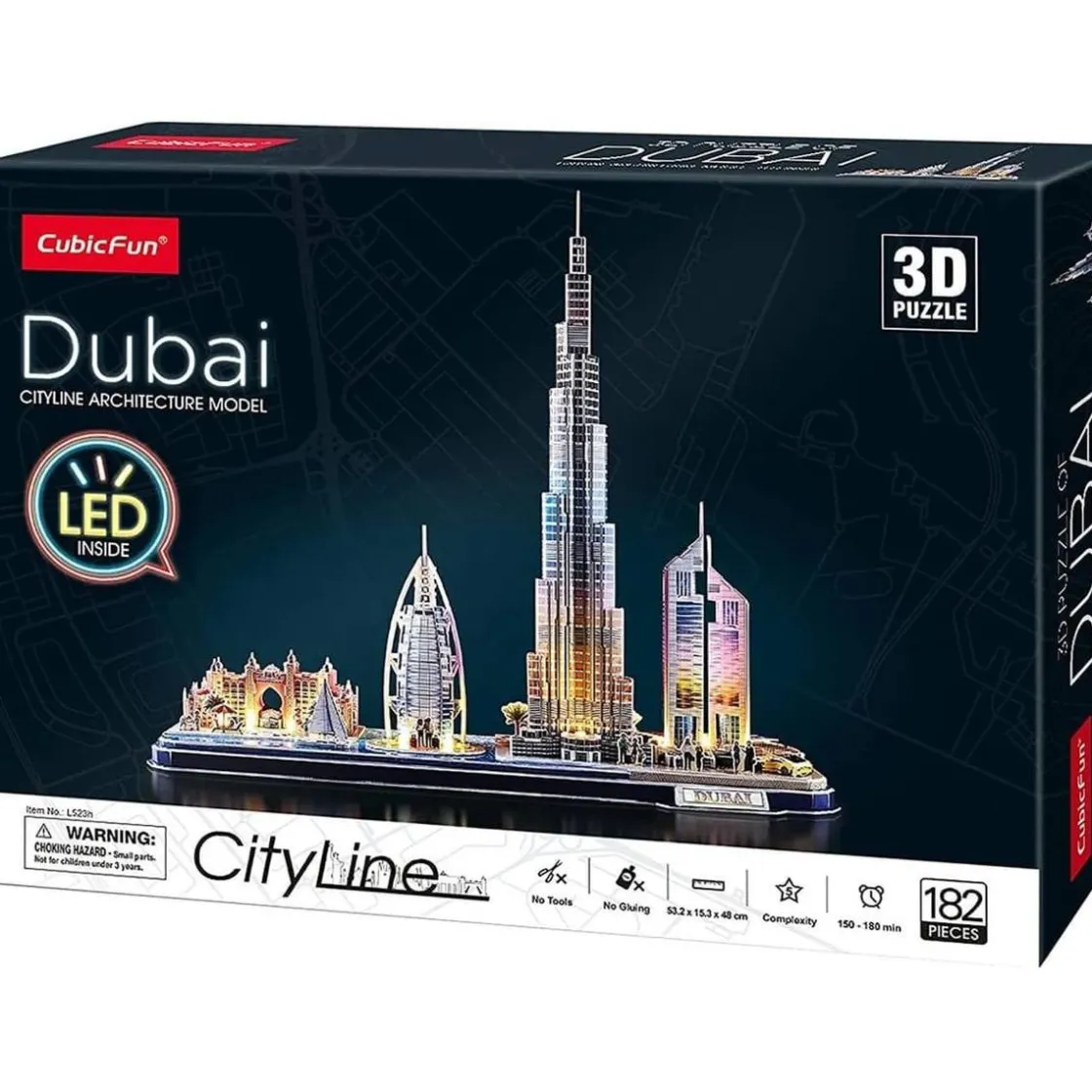 WORLD BRANDS Puzzle 3D City Line Led (Varios modelos)
