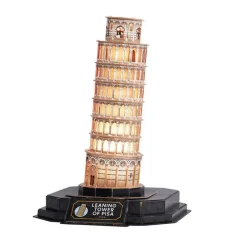 WORLD BRANDS Puzzle 3D night edition - Torre de Pisa LED* Juegos Y Puzzles