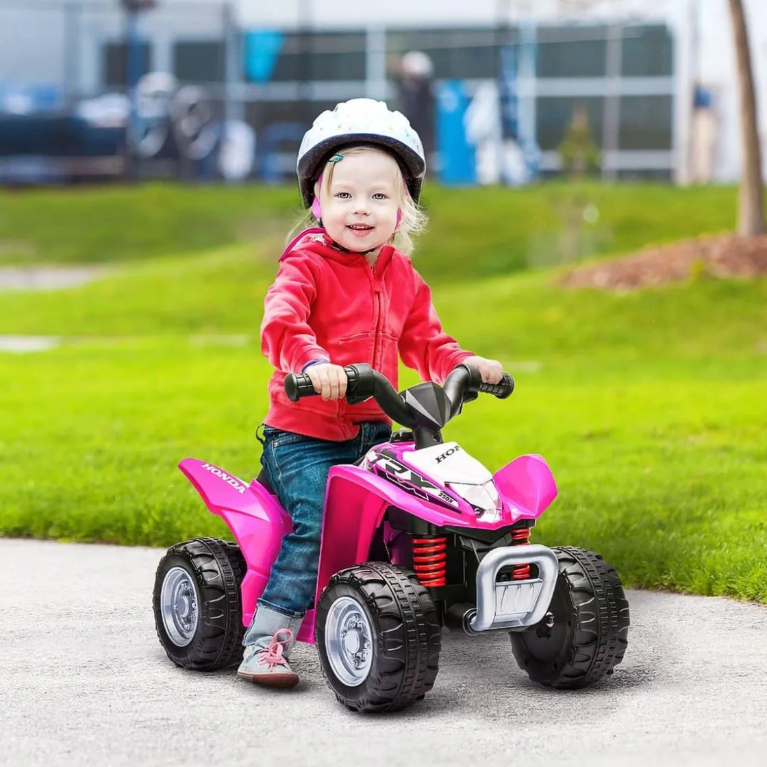 Homcom Quad eléctrico Honda rosa* Vehículos De Batería O A Pedales