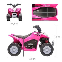 Homcom Quad eléctrico Honda rosa* Vehículos De Batería O A Pedales