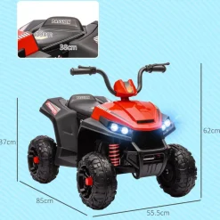 AIYAPLAY Quad eléctrico para niños Rojo y Negro* Vehículos De Batería O A Pedales