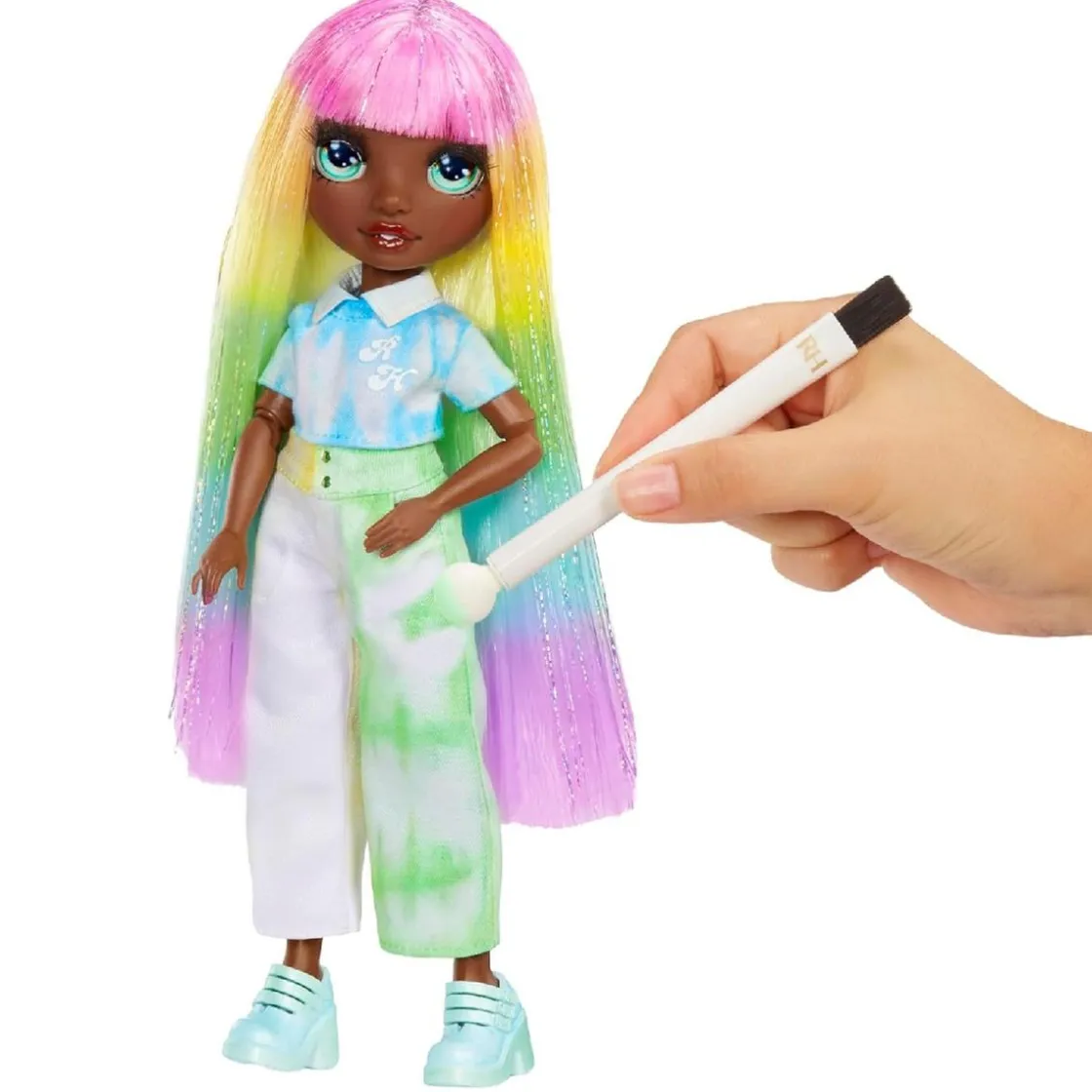 RAIMBOW HIGH Rainbow High - Watercolor & Create DIY - Muñeca ojos verdes* Muñecas