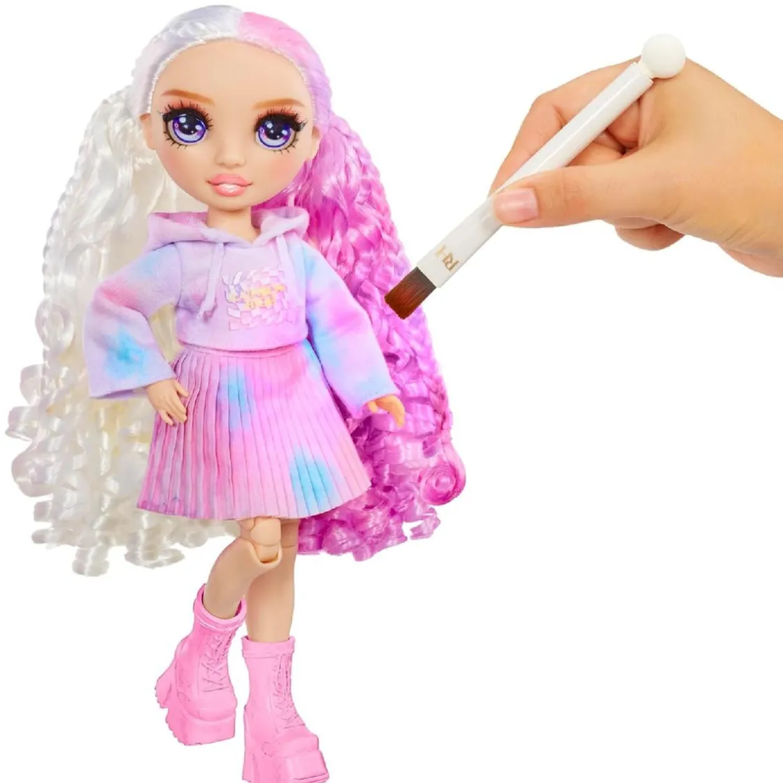 RAIMBOW HIGH Rainbow High - Watercolor & Create DIY - Muñeca ojos lavanda