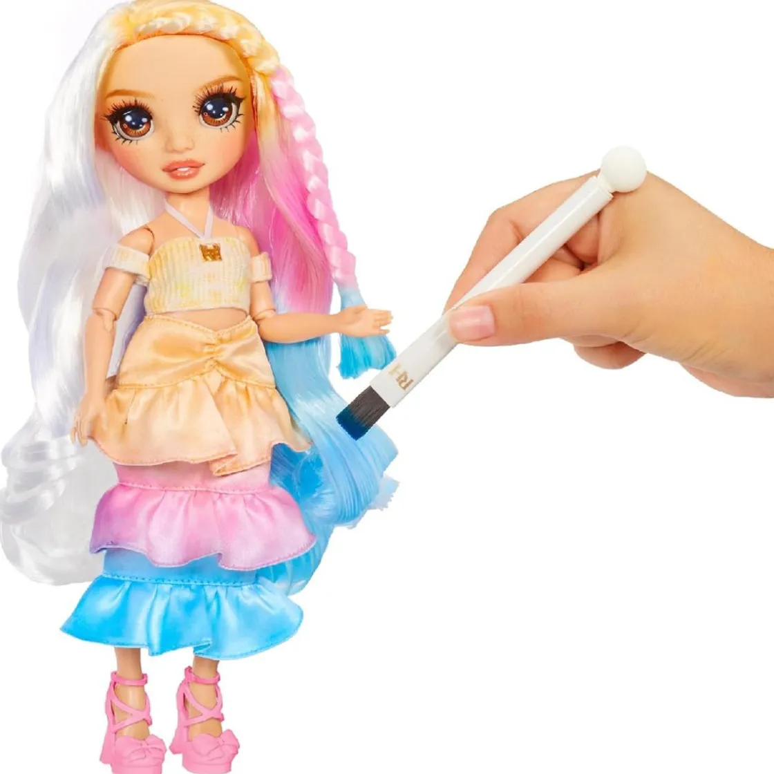 RAIMBOW HIGH Rainbow High - Watercolor & Create DIY - Muñeca ojos castaños