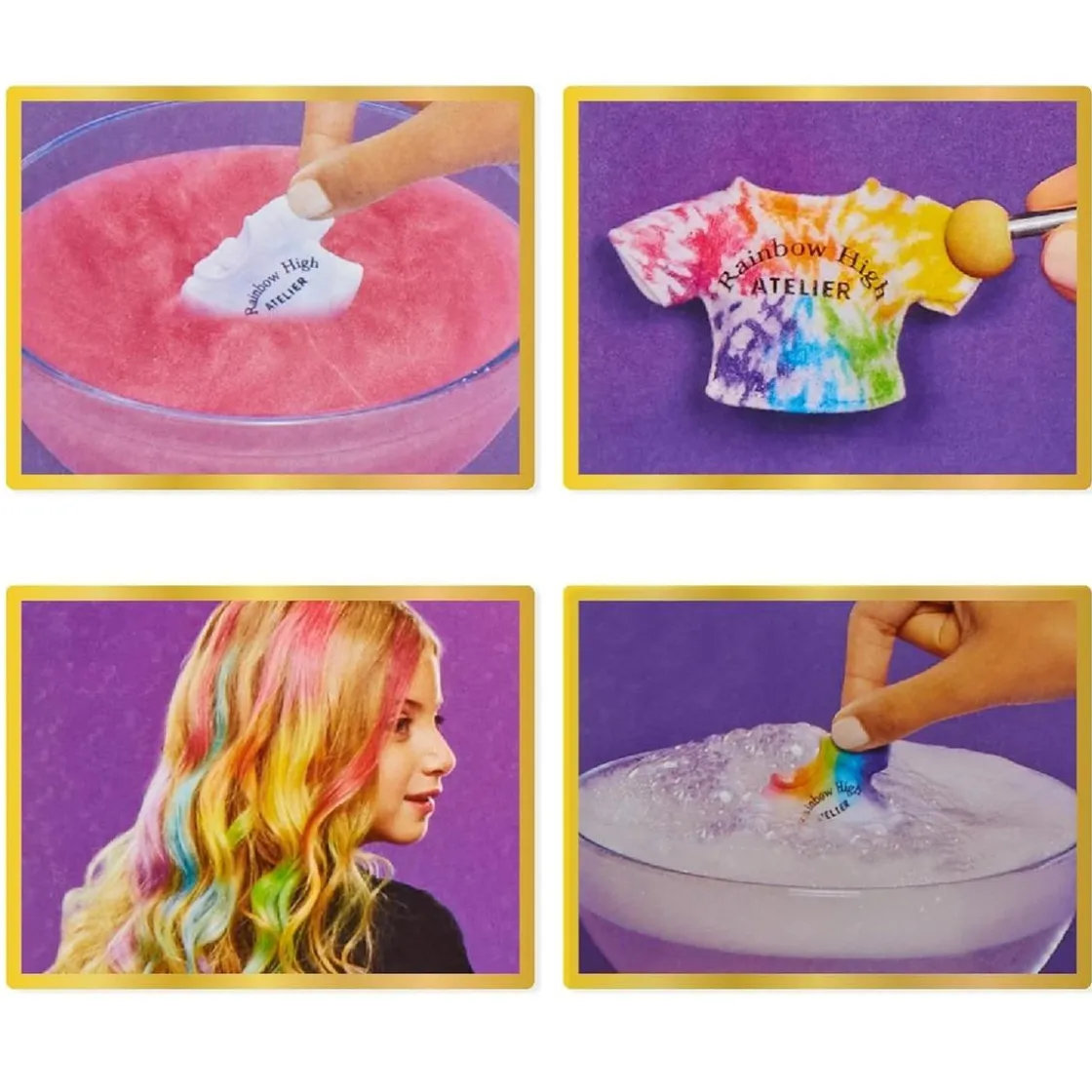 RAIMBOW HIGH Rainbow High - Watercolor & Create DIY - Muñeca ojos castaños