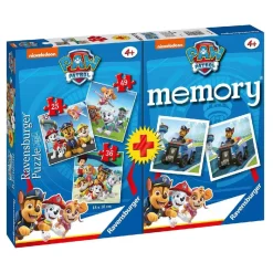 RAVENSBURGER IBÉRICA Ranvensburger-Patrulla Canina-Pack juego de memoria + 3 puzzles* Friki Zone|Juegos Y Puzzles