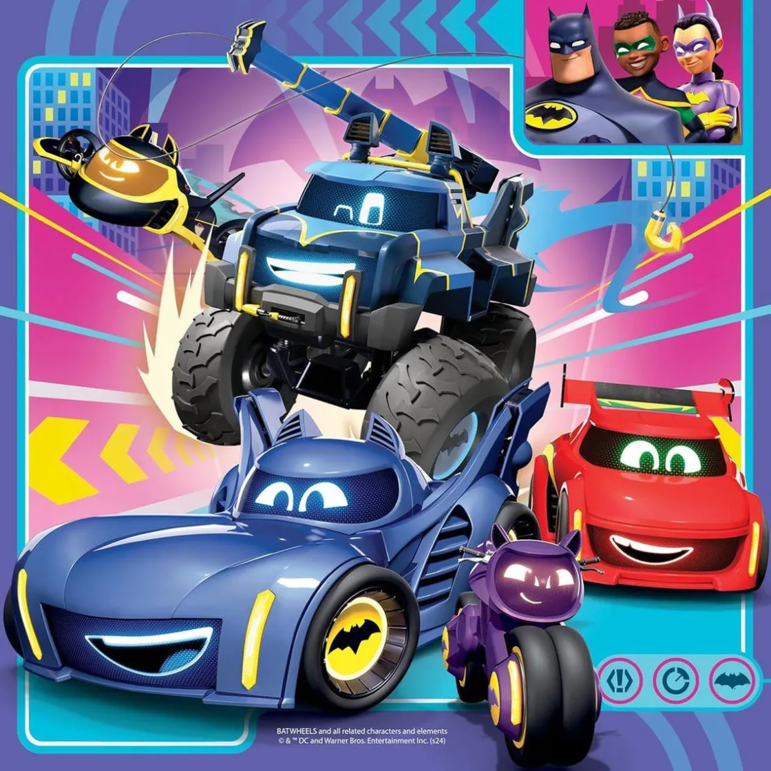RAVENSBURGER IBÉRICA Ravensburger - 3 puzzles 49 piezas Batwheels* Juegos Y Puzzles