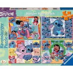 RAVENSBURGER IBÉRICA Ravensburger - 4 puzzles 100 piezas Stitch