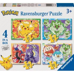 RAVENSBURGER IBÉRICA Ravensburger - 4 Puzzles de 12 a 24 piezas Pokémon* Juegos Y Puzzles