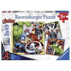 RAVENSBURGER IBÉRICA Ravensburger - Avengers - Pack 3 puzzles 49 piezas* Juegos Y Puzzles